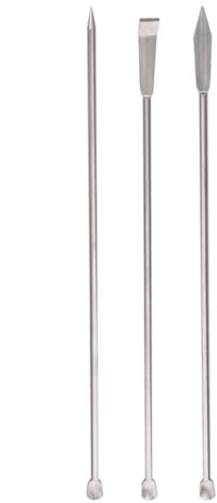 SILENRADAWN Cucharas de Acero Inoxidable para Muestreo Medicinal 3 Piezas Pequeñas Micro Cucharas para Laboratorio Utensilios Científicos Duraderos y Portátiles