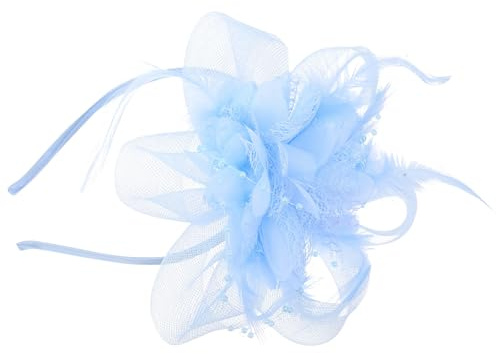 IMUSINICE Eleganter Braut Fascinator mit Feder und Netzstoff Atmungsaktiver und Bequemer Haarschmuck im Kleinen Hutdesign für Hochzeit und Besondere Anlässe