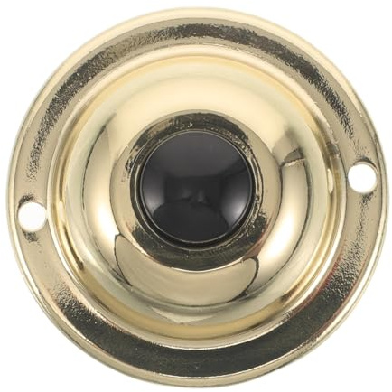 Healeved Vintage Wired Door Bell Push Button Switch for Front Doors, Wall Mounted Metal Doorbell with Smoothly Polished Edge and Retro Artistic Appeal, for Indoor Use with Sophisticated