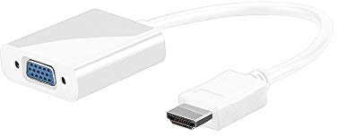 Goobay 51758 HDMI auf VGA Adapter für Full HD 1080p @ 60Hz / HDMI to VGA Adapterkabel konvertiert HDMI in VGA Signal Analog / Monitorkabel Weiß