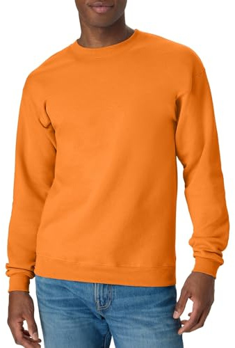 Hanes Unisex-Adult mensOP160Ecosmart Fleece Sweatshirt Long Sleeve Sweatshirt - Orange - 5XL