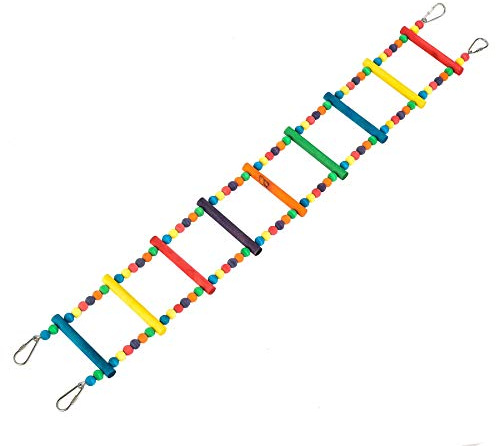 Coloured Bendy Ladder Climbing Parrot Toy for Budgies, Cockatiels, Lovebirds, and Small Parrots for all Bird Cages