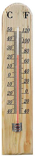 New Traditional Wooden Thermometer Large Hanging Outdoor Patio Shed Greenhouse