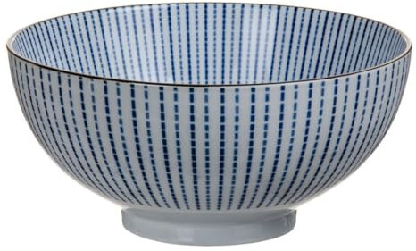 ENSALADERA AZUL-BLANCO PORCELANA COCINA 20 X 20 CM