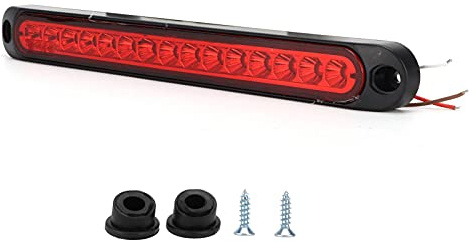 Tbest Feux Arrière Feu de Freinage Arrière, 10V 30V 15LED Feu de Freinage Arrière IP67 étanche pour Camions Semi cargo Remorques de Bateaux(rouge)