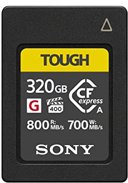 Sony 320GB TOUGH CFexpress Type A Flash Memory Card - VPG400 High Speed G Series with Video Performance Guarantee (Read 800MB/s and Write 700MB/s) – CEA-G320T
