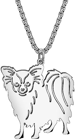RAIDIN Edelstahl 18K Gold plattiert süßen Hund Hündchen Halskette für Damen Mädchen Tier Welpe Anhänger Schmuck Geschenke für Haustiere Liebhaber