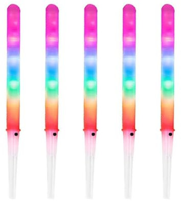 Wokii LED Glowing Candy Floss Sticks Cotton Candy Cones Reusable Glow Stick Colorful Cotton Candy Sticks for All Type Cotton Candy Machine
