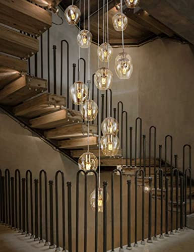 Bidesen Moderne Kristall-kronleuchter Mit 10 Lichtern, Hohe Decke, Lange Regentropfen-deckenleuchte, Foyer-kronleuchter Für Villa, Wohnzimmer, Wendeltreppenbeleuchtung, 40 X 200 Cm