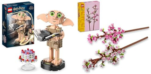 LEGO Harry Potter Dobby l'Elfo Domestico, Regalo per Ragazze, Ragazzi & Creator Fiori di Ciliegio, Idee Regali Donna, Uomo, Lei, Lui, Festa della Mamma e Adulti