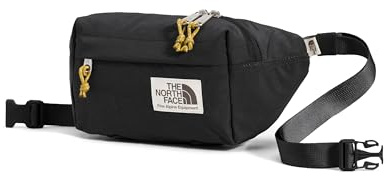 The North Face Berkeley Lumbar Bag | Water-Repellent Fanny Pack for Men & Women, External Pocket & Adjustable Strap, TNF Black/Mineral Gold-NPF, One Size