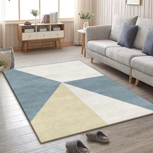 Kunsen 80X160CM Esstisch Teppich Regionaler Abstrakter Stil Korridor Wohnzimmer Widerständiges kurzes Haar Bettumrandung Mehrfarbig Haus Dekoration Groß