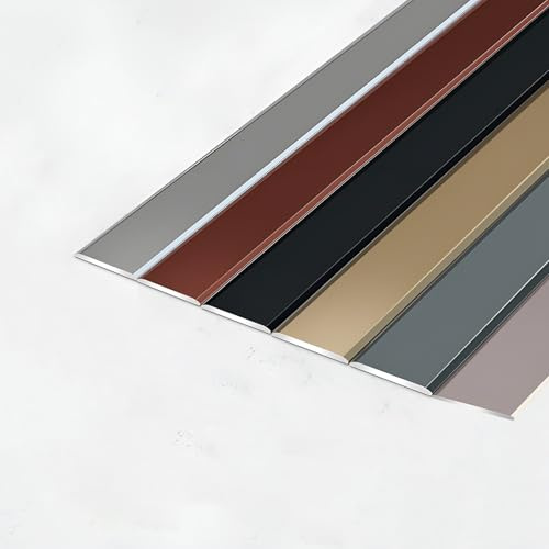 Übergangsprofil Selbstklebend I Übergangsschiene Für Fußböden I 1.2/2/3.5/5/6/7 Cm I Aluminium Eloxiert, Schwellenstreifen I Bodenübergangsstreifen(Silver,2cm)