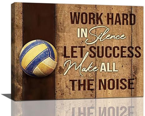 Gyeong Volleyball-Wandkunst, aufregende Sportwanddekoration, inspirierende Zitate, Bilder, Leinwanddruck, Gemälde, Rahmen, Kunstwerk, Heimdekorationen für Volleyballspieler, Badezimmer, Schlafzimmer