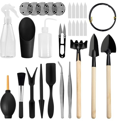 Sukkulenten-Werkzeug-Set, 30-teilig, Umtopf-Set, Sukkulenten-Werkzeuge, Zimmerpflanzen-Werkzeug-Set, Zimmerpflanzen-Werkzeuge, Zimmerpflanzen-Werkzeuge, Pflanzenpflege-Set, Zimmerpflanzenpflege-Set