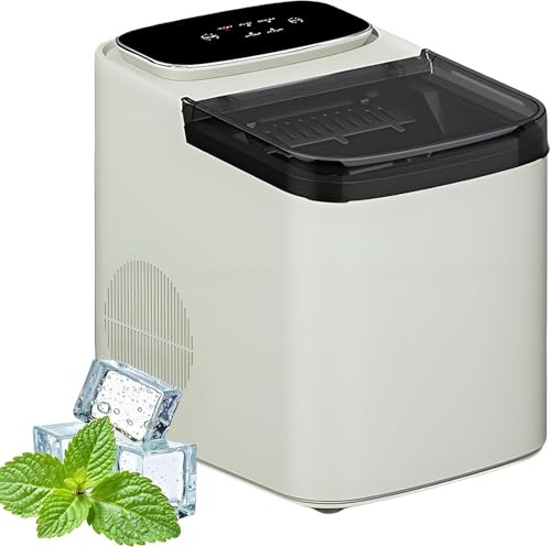 Macchina Per Il Ghiaccio Da Banco, Piccola Macchina Per Il Ghiaccio In Pellet, Produzione Ghiaccio Singolo 9 Cubetti, Funzione Autopulente, Serbatoio Dell'acqua Da 1,2litri,Per Bevande Fai Da Te, Casa