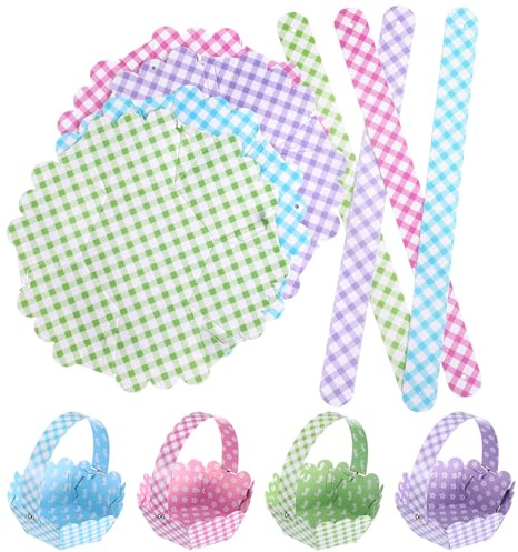 Homoyoyo Cestini Pasquali Fai da Te 12 Pezzi Coniglio Decorativo Colorato per Caccia alle Uova Pasqua Set Portaoggetti Festa