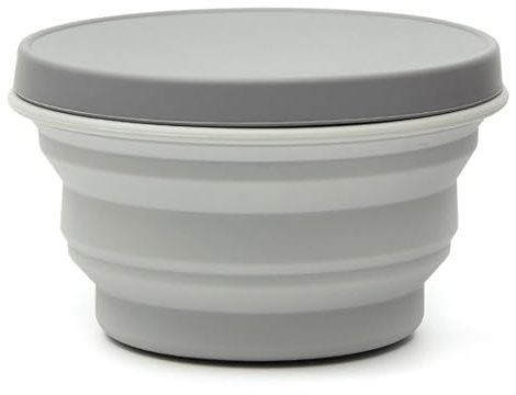 Cuenco de viaje - Ensaladera plegable de silicona con tapa