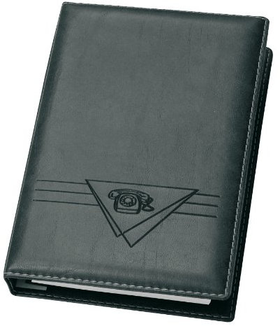 VELOFLEX 4150780 - Telefonringbuch Exquisit 4-Rund-Ring-Mechanik, 16 mm breit, schwarz, 1 Stück