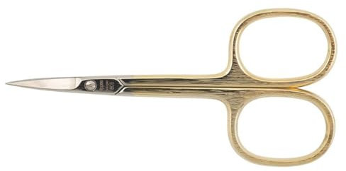 nippes Solingen Hautschere Vergoldet | Nagelhautschere Turmspitze | 9 cm | Aus Solingen | Made in Germany | 18 Karat teilvergodlet | Maniküre Schere | Zum Kürzen der Nagelhaut