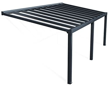Canopia by Palram Pergola Stockholm 25 m² en Aluminium Et Polycarbonate, Moderne & Élégante, pour Couvrir Une Terrasse Toute L’année (Gris)