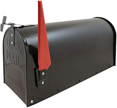 BTV | Buzón de Pie Estilo Americano | Buzón US Mail para Correo Postal de Exterior Modelo Dakota | Medidas 22.5 x 16 x 47.5 cm | Color Negro