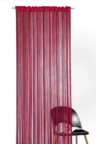 heimtexland ® Cortina de alambre en muchos colores y tamaños con túnel de barras, cortina de alambre de alta calidad, Oeko-Tex Typ121