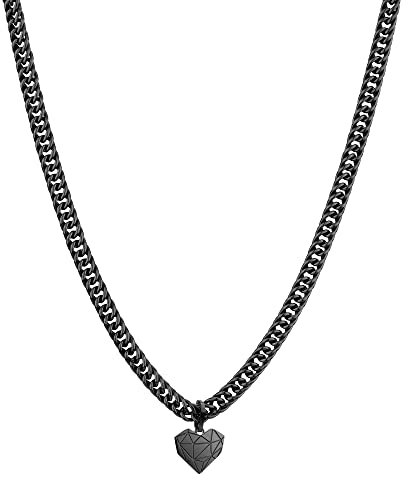 LIEBESKIND Halskette Broken Heart Edelstahl IP Black