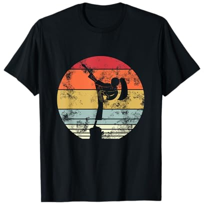 Karate Girl Women Children Retro Circle T-Shirt