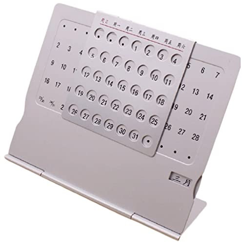 YMXWFC 2022 Tischkalender Ultra-dünner Schreibtischkalender 2022, einzigartig Einstellbarer superperimenteller Kalender-Desktop-Bürobedarf Home vorhanden, 4.1 x3.5, Silber Desktop-Verzierung
