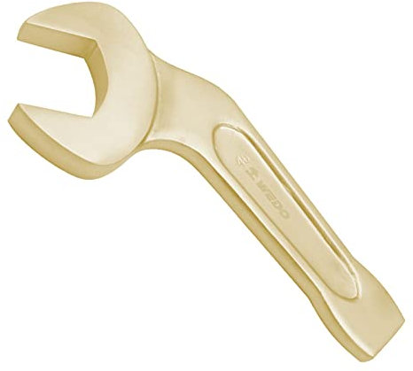 WEDO Einmaulschlüssel,offenem Ende,Nicht funkelnd einmaulschlñssel,Aluminum Bronze,Schlagschrauber,Gebogen 45°?Gabelschlüssel,Abgewinkelt Offen 36mm,Länge 210mm,Schraubenschlüssel