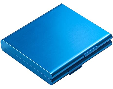 Aluminium Zigarettenetui 20 Zigaretten, Zigarettenschachtel Wasserdichte Tragbare Zigarettendose Zigarettenbox für Damen Herren Rundes Zigarettenschachtel Box Metall Zigarettenhülle Zigaretten Kasten