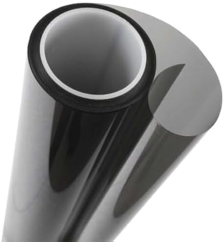 5% VLT Charcoal Color Window Tint Film Nano Ceramic 2 ply 36 X 10ft., Privacy Tint Glass Cling Coverings UV Reflective Sun Blocking Heat Control Non-Adhesive Window Shades Film
