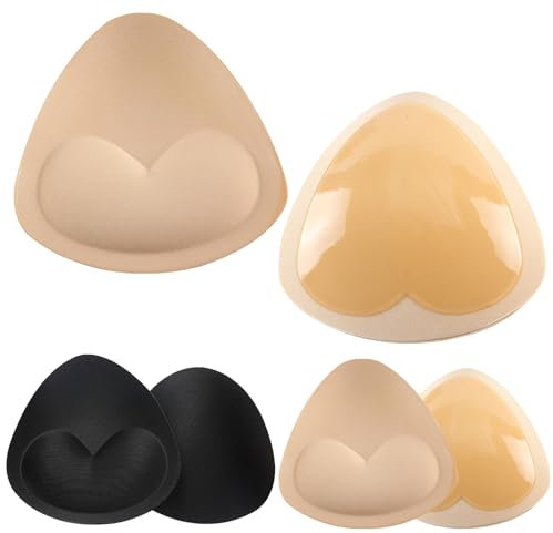 3 Paires Coussinets Soutien-Gorge, Inserts de Soutien-Gorge Push-up Adhésifs Coussin Soutien Gorge pour Sports de Bikini