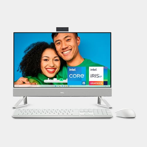 Dell Inspiron 27 7730 All In One Desktop, 27 Pollice Schermo FHD Non-Touch, Intel Core i5-1334U, 16GB RAM, 512GB SSD, Grafica Intel Iris Xe, White, Tastiera QWERTY