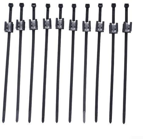 YUANGANG 10 Stück schwarze Randklammer für Kabelbinder Solarkabel, Randklammern zur Sicherung von Solarkabelbindern