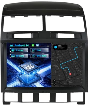 MISONDA Radio de Coche Dab+ integrada de 9 Pulgadas IPS Android Doble DIN para cámara Trasera VW Touareg 7L (2002-2010) |4G+64G| carplay| DSP| Admite WiFi/BT5.0/USB/MirrorLink/SWC/FM/Am/RDS