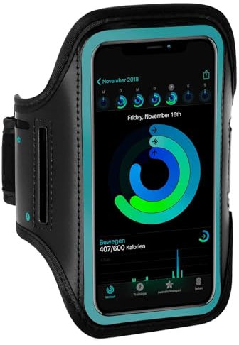 ONEFLOW Brazalete deportivo compatible con Xiaomi 14T Pro Armtasche Fitness Armband Sport Laufarmband Outdoor Handyhülle Joggen Arm Halterung Smartphone Handytasche Blau