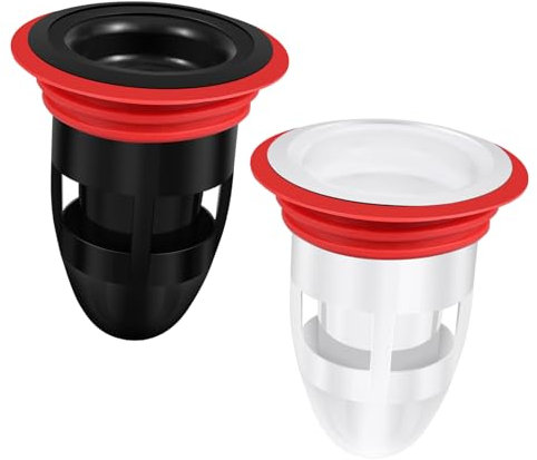 Garneck Set di 2 sifoni per doccia e scarico a pavimento, 50 mm, design antiodore, resistenti alla muffa, ideali per bagno e cucine