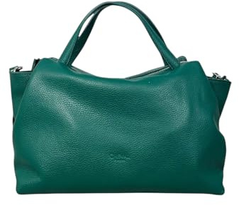 Cheval Firenze Borsa a Mano Algedi, Vera Pelle Made in Italy (Petrolio)
