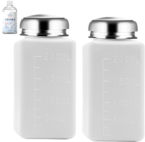 2 dispenser di alcol a pressione liquida per saldatura, erogatore a pompa a pressione per acetone, detergente per acetone, rimozione smalto, 200 ml