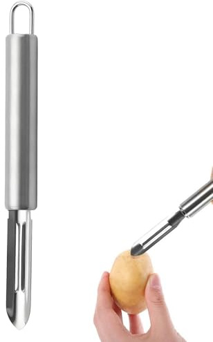 Sparschäler aus Edelstahl, extra scharfe Klinge für Rechts- & Linkshänder | Ergonomischer Griff, spülmaschinengeeignet, ideal für Kartoffeln & Gemüse, scharfe Klinge