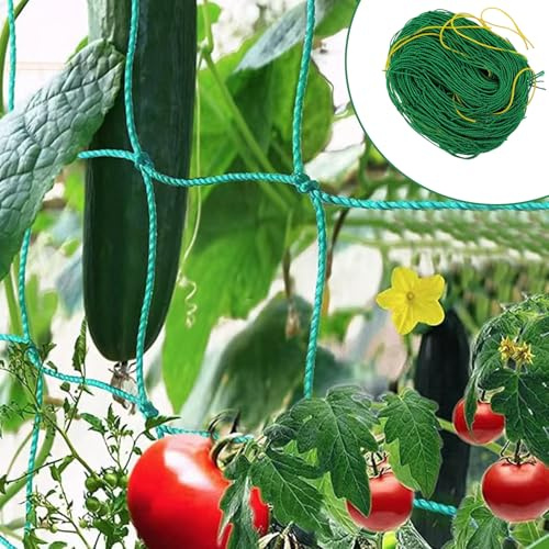 Saituo Home Treillis Plante Grimpante Exterieur, Treillis pour Plantes Grimpantes, Filet Tuteur Vert avec Grande Maille, Filet Jardin Treilli 3,6 x 1,8m, pour Concombres, Tomates, Plantes Grimpantes
