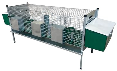 Conigliera Plura con due nidi in plastica da Cm. 150x51x41