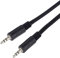 PremiumCord Klinkenkabel 2m, Klinkenstecker 3,5mm, StereoJack Stecker auf Stecker, Aux Headset Audio Verbindungskabel, Für TV Handys MP3 HiFi, geschirmt, Farbe schwarz 2m