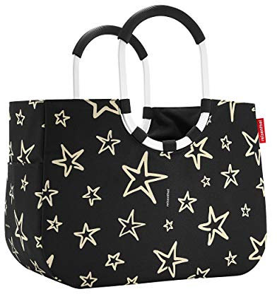 reisenthel loopshopper L Stars, Polyester, Schwarz, 52 x 31 cm