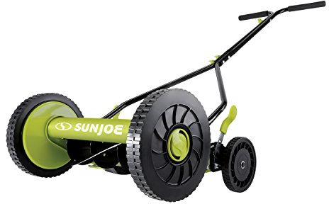 Sun Joe MJ503M - Rasaerba Manuale Senza Fili, 14 Pollici, Versione in Acciaio e 9 Posizioni Regolabili
