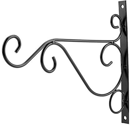 Haofy Eisen Pflanzenhaken Hängende Pflanzenhalterung Wand Pflanzen Kleiderbügel für Indoor Outdoor Blumentopf Windspiele Laterne Vogelhäuschen[Schwarz]