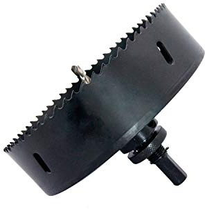 Rörhålsåg LAIWEI Bi-metall 162 mm hålsåg med slitstark dorn, HSS 6-3/8 tum hålskärare för metallrör, trä, plåt etc. 2 låsstift gör verktyget starkare och enklare borrning