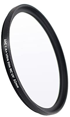 JJC 52mm UV Filter Ultra Slim Multi-Coated Ultraviolet Protection Lens Filter for Canon Nikon Sony Fuji DSLR Lens with 52mm Thread